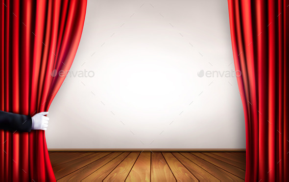 GraphicRiver Background with Red Velvet Curtain and Hand 11631058 GraphicRiver Background with Red Velvet Curtain and Hand 11631058