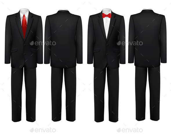 GraphicRiver Black Suit and White Shirt with Ties 11631061 GraphicRiver Black Suit and White Shirt with Ties 11631061
