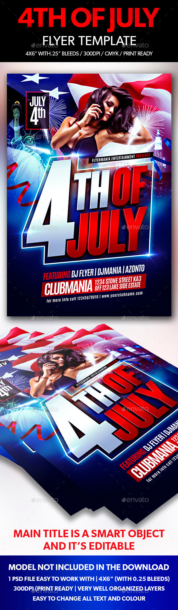 GraphicRiver 4th of July Flyer Template 11640282 GraphicRiver 4th of July Flyer Template 11640282