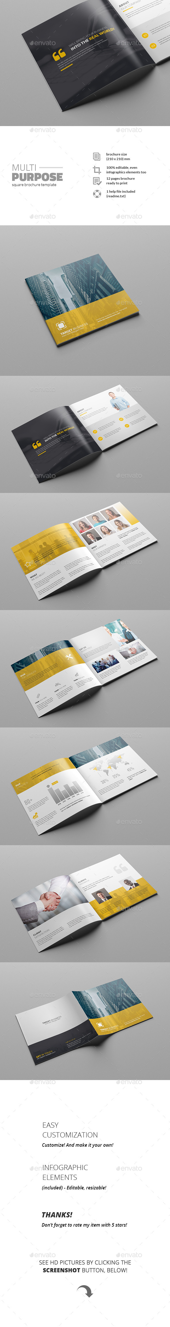 GraphicRiver Multipurpose Square Brochure 11641822 GraphicRiver Multipurpose Square Brochure 11641822