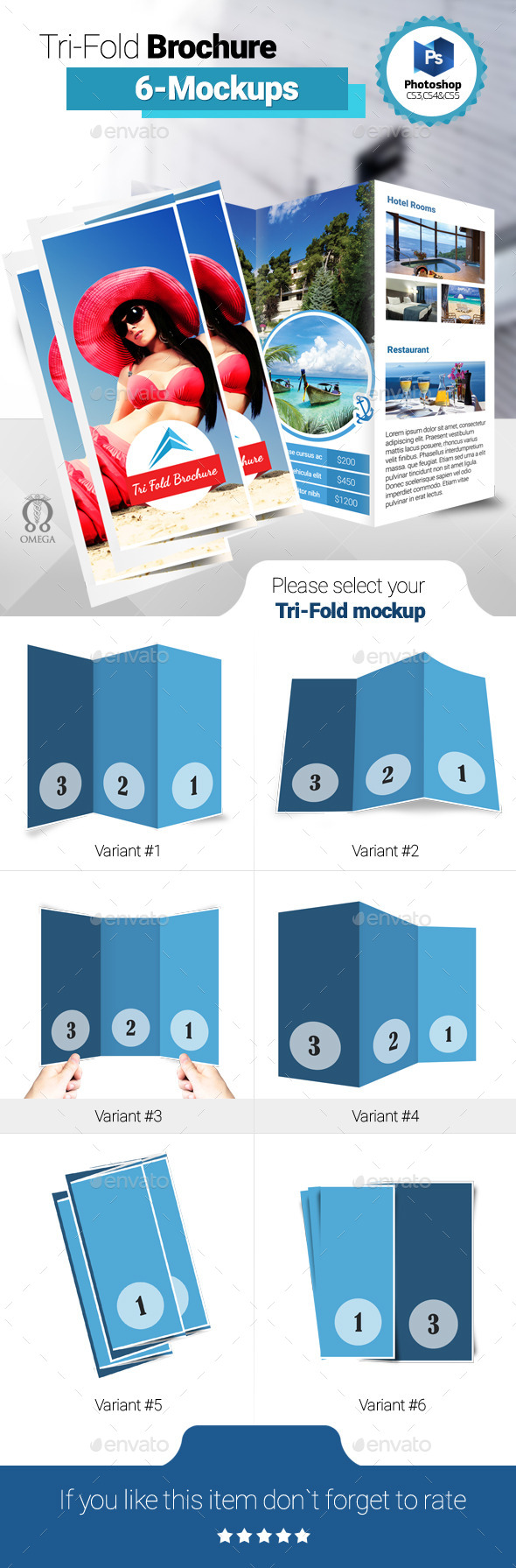 GraphicRiver Tri-fold Brochure Mockup 11642791 GraphicRiver Tri-fold Brochure Mockup 11642791