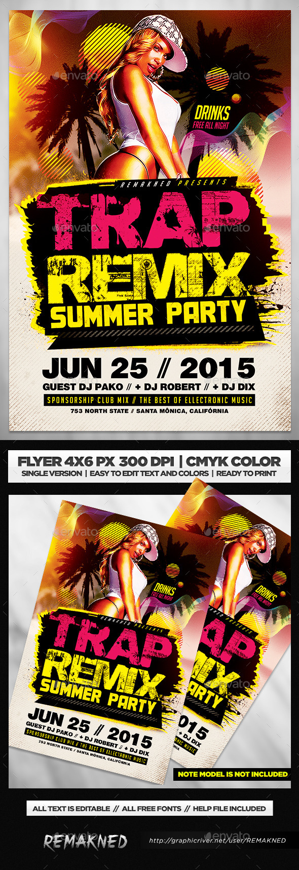 GraphicRiver Trap Remix Summer Party I Flyer Template PSD 11590353 GraphicRiver Trap Remix Summer Party I Flyer Template PSD 11590353