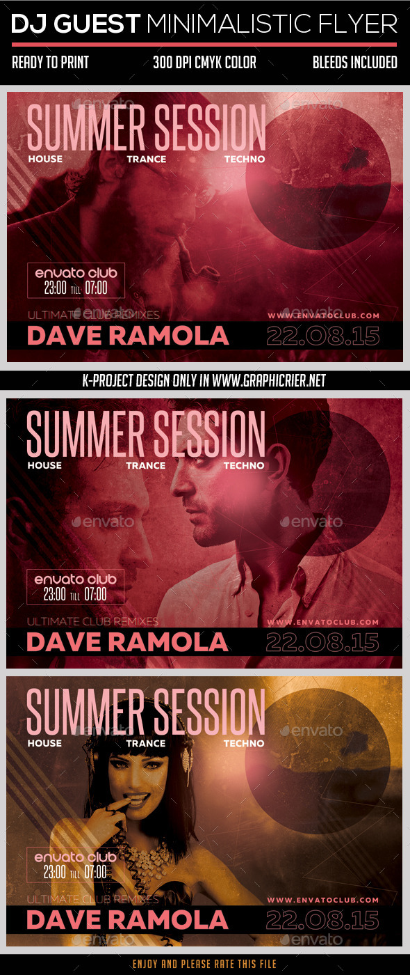 GraphicRiver DJ Guest Minimalistic Flyer 11643894 GraphicRiver DJ Guest Minimalistic Flyer 11643894