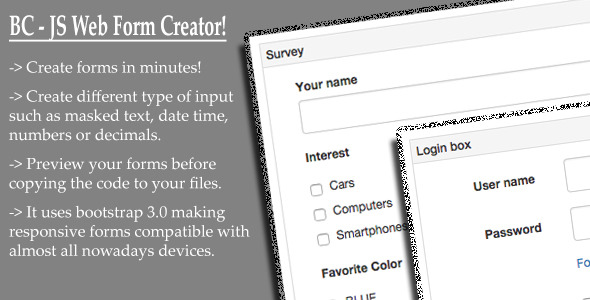CodeCanyon BC JS Web Form Creator 11609045 CodeCanyon BC JS Web Form Creator 11609045