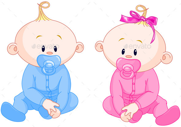 GraphicRiver Two Babies 11645120 GraphicRiver Two Babies 11645120