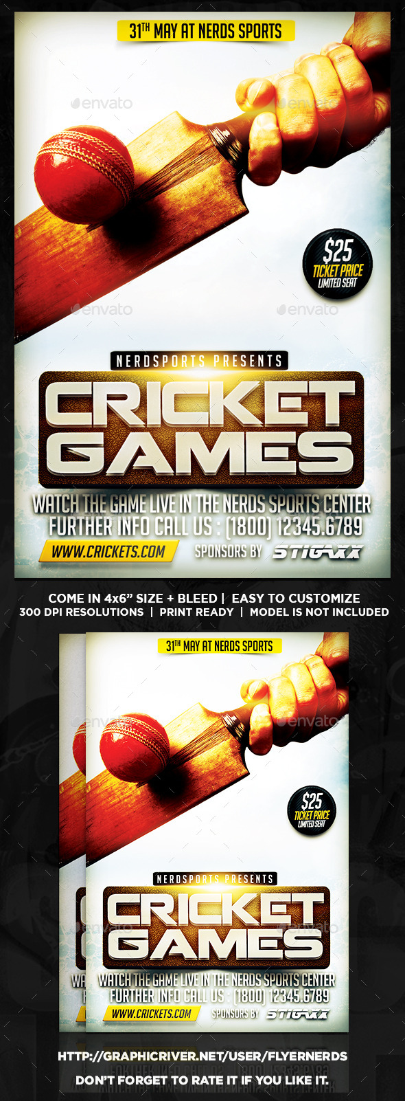 GraphicRiver Cricket Games Sports Flyer 11584880 GraphicRiver Cricket Games Sports Flyer 11584880