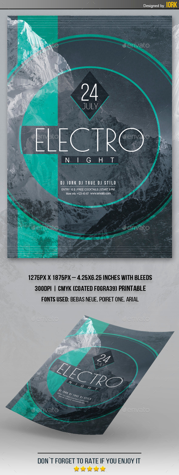 GraphicRiver Electro Night Flyer 11646218 GraphicRiver Electro Night Flyer 11646218