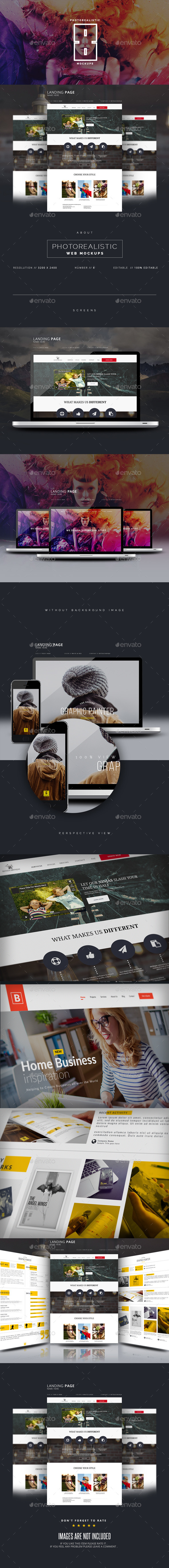 GraphicRiver Photorealistic Website Display Mockup 11646474 GraphicRiver Photorealistic Website Display Mockup 11646474