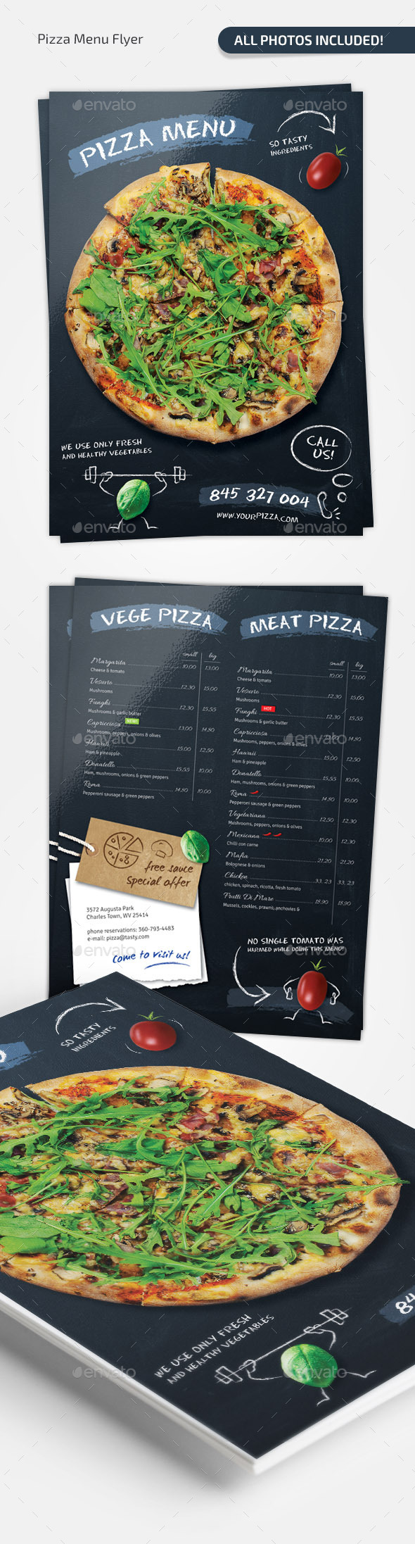 Pizza Chalkboard Menu