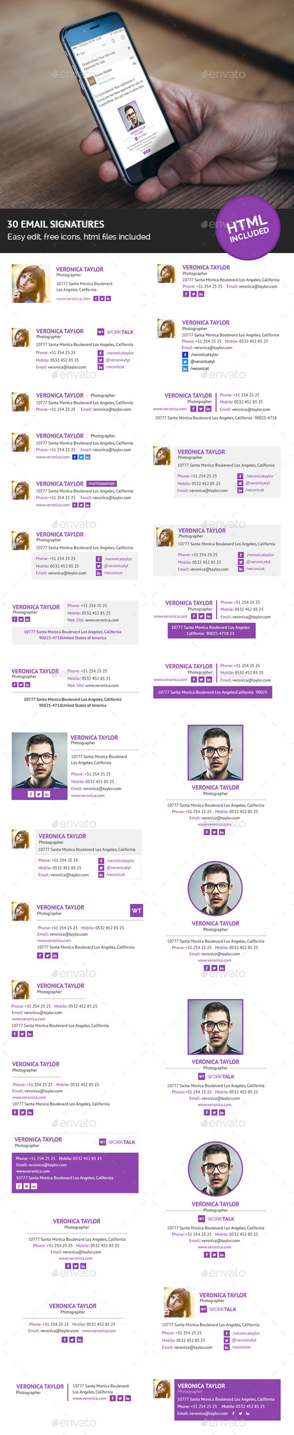 GraphicRiver 30 Email Signatures Html Included 11649224 GraphicRiver 30 Email Signatures Html Included 11649224