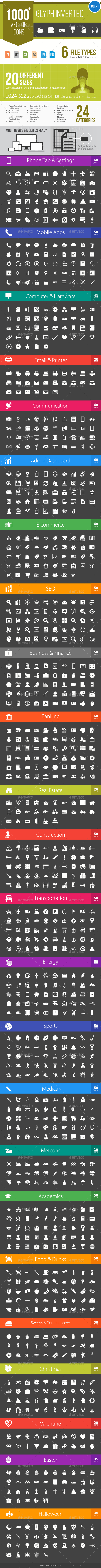 GraphicRiver 1000& Glyph Inverted Vector Icons 11652550 GraphicRiver 1000& Glyph Inverted Vector Icons 11652550