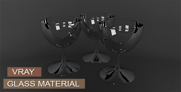 Glass Material VRay - 3DOcean Item for Sale