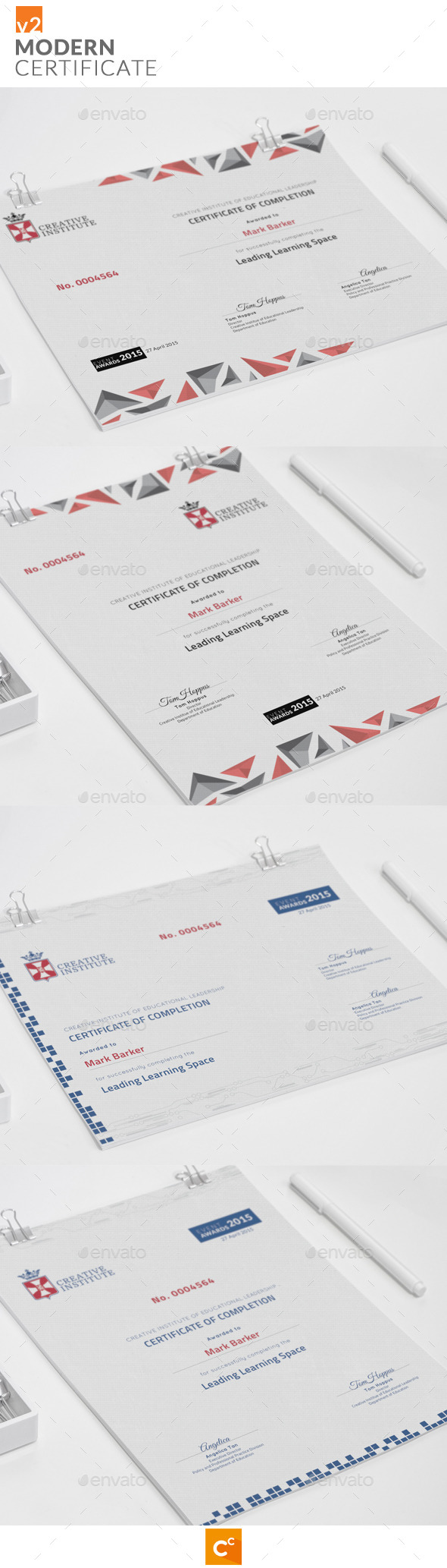 GraphicRiver Modern Certificate v2 11417367 GraphicRiver Modern Certificate v2 11417367