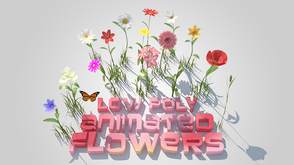 3DOcean Animated Flowers Set 11665984 3DOcean Animated Flowers Set 11665984