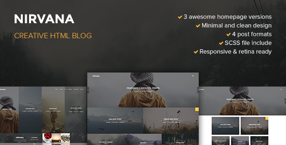 Nirvana Creative Blog Template