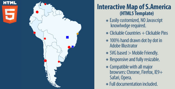 CodeCanyon Interactive Map of South America 11669307 CodeCanyon Interactive Map of South America 11669307
