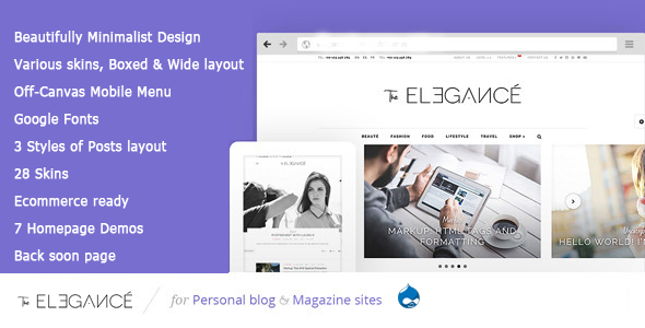 Elegance - A Flawlessly Minimalist Blogging theme