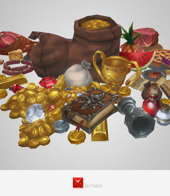 3DOcean Low Poly Loot Set 11679582 3DOcean Low Poly Loot Set 11679582