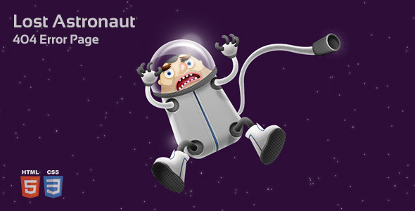 Lost Astronaut 404 Page