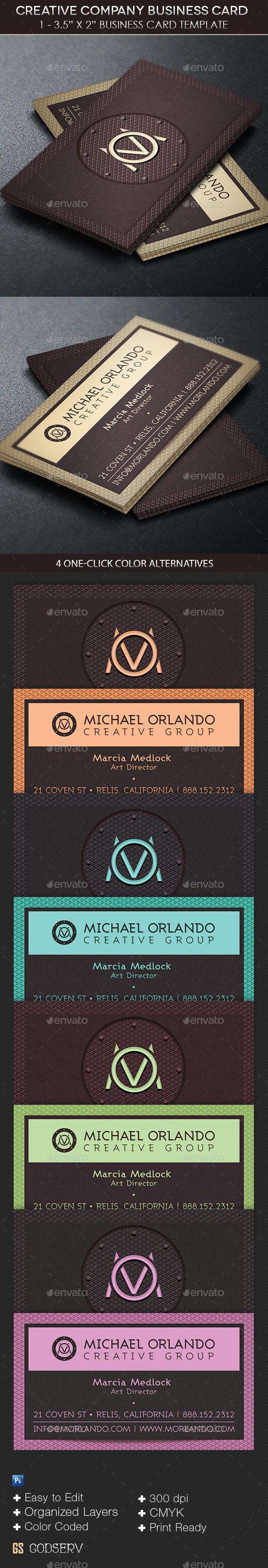 Creative Company Business Card Template