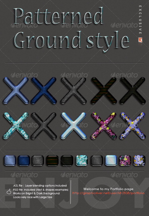 Patterned Ground Text Effects and Styles - Text Effects Styles