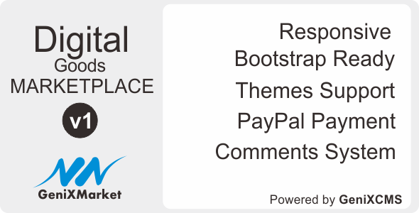 Simple Digital Good Marketplace - GeniXMarket DG
