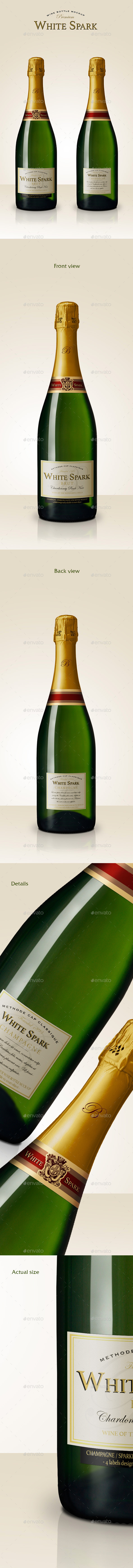 Premium Champagne Bottle Mockup