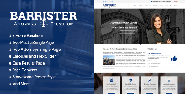 Barrister - Responsive Law Business HTML5 Template