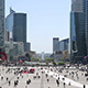 People Walk in Business City