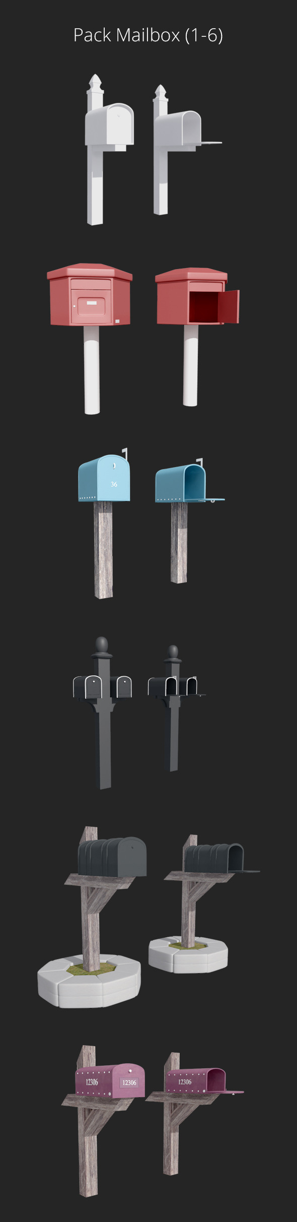 3DOcean Pack Mailbox 11710967 3DOcean Pack Mailbox 11710967