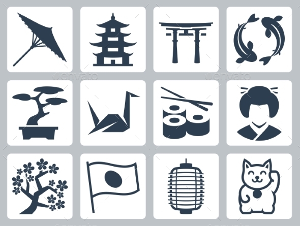GraphicRiver Japan Related Vector Icon Set 11725428 GraphicRiver Japan Related Vector Icon Set 11725428