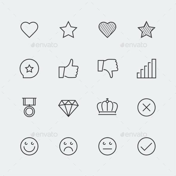 GraphicRiver Icon Set Of Social Media Labels For Rating 11725831 GraphicRiver Icon Set Of Social Media Labels For Rating 11725831