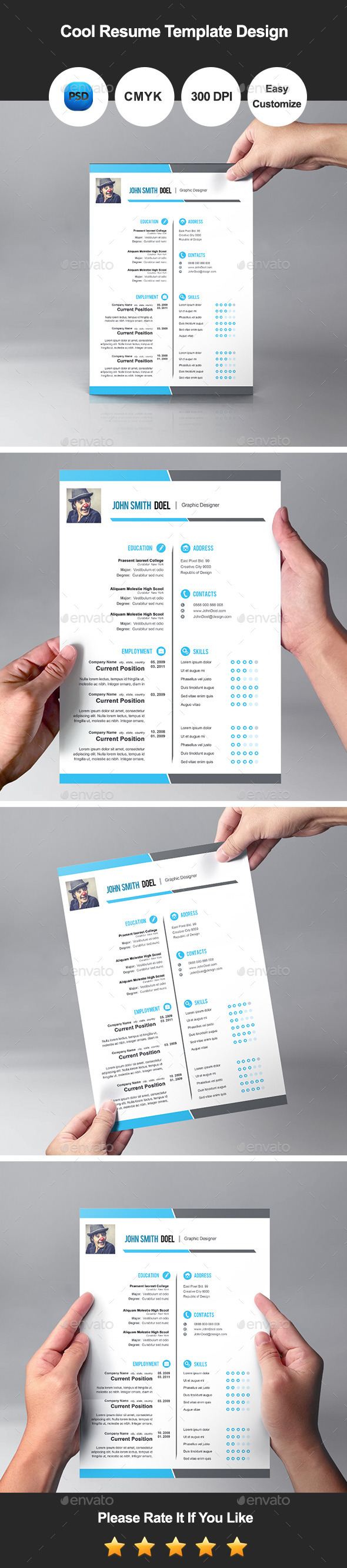 Premium Cool Resume Template Design