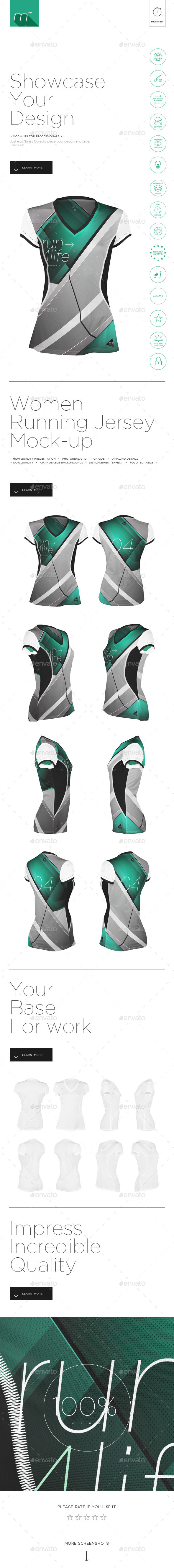 GraphicRiver Women Running V-Neck Jersey Mock-up 11738617 GraphicRiver Women Running V-Neck Jersey Mock-up 11738617