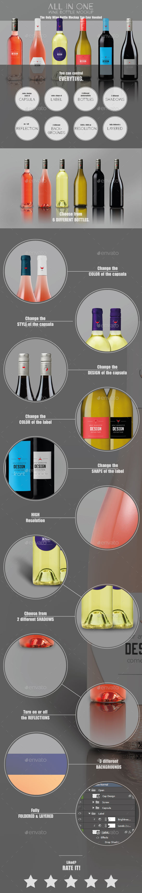 GraphicRiver All-In-One Wine Bottle MockUp 11744652 GraphicRiver All-In-One Wine Bottle MockUp 11744652