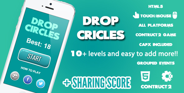 CodeCanyon Drop Circles Game & Share Score 11748679 CodeCanyon Drop Circles Game & Share Score 11748679