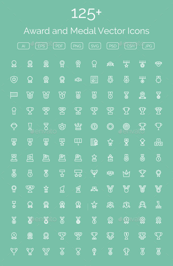 GraphicRiver 125& Award and Medal Vector Icons 11754272 GraphicRiver 125& Award and Medal Vector Icons 11754272