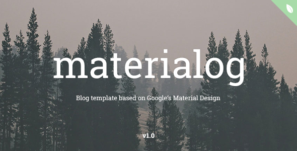 materialog - Material Design HTML5 Blog Template