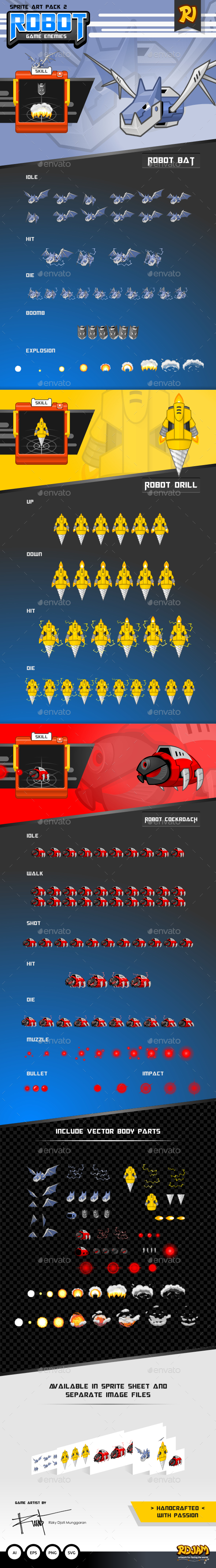 GraphicRiver Robot Game Enemies Sprite Art Pack 2 11759768 GraphicRiver Robot Game Enemies Sprite Art Pack 2 11759768