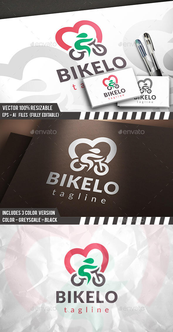 GraphicRiver Bike Love Logo 11762252 GraphicRiver Bike Love Logo 11762252