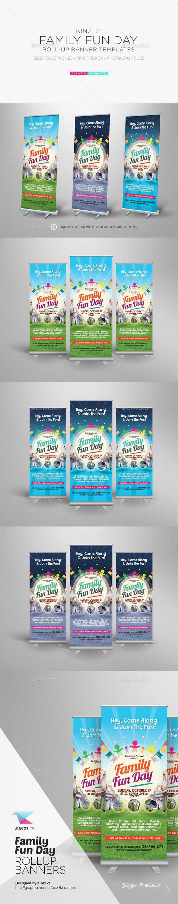 GraphicRiver Family Fun Day Roll-up Banners 11762412 GraphicRiver Family Fun Day Roll-up Banners 11762412