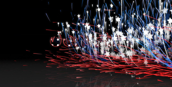 American Logo Particles Reveal