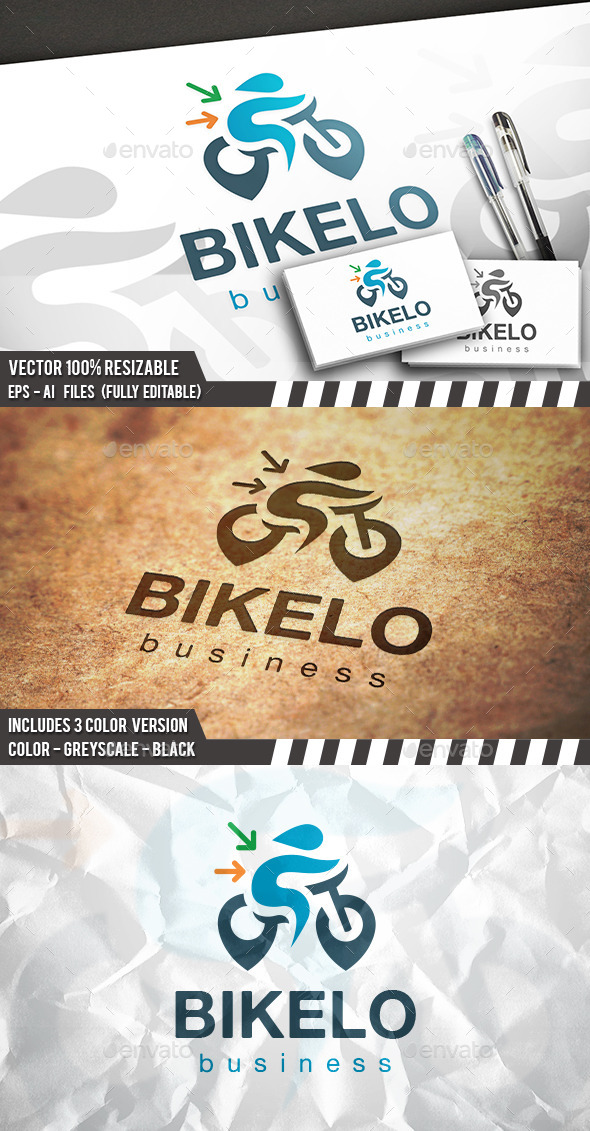GraphicRiver Bike Locator Logo 11763400 GraphicRiver Bike Locator Logo 11763400