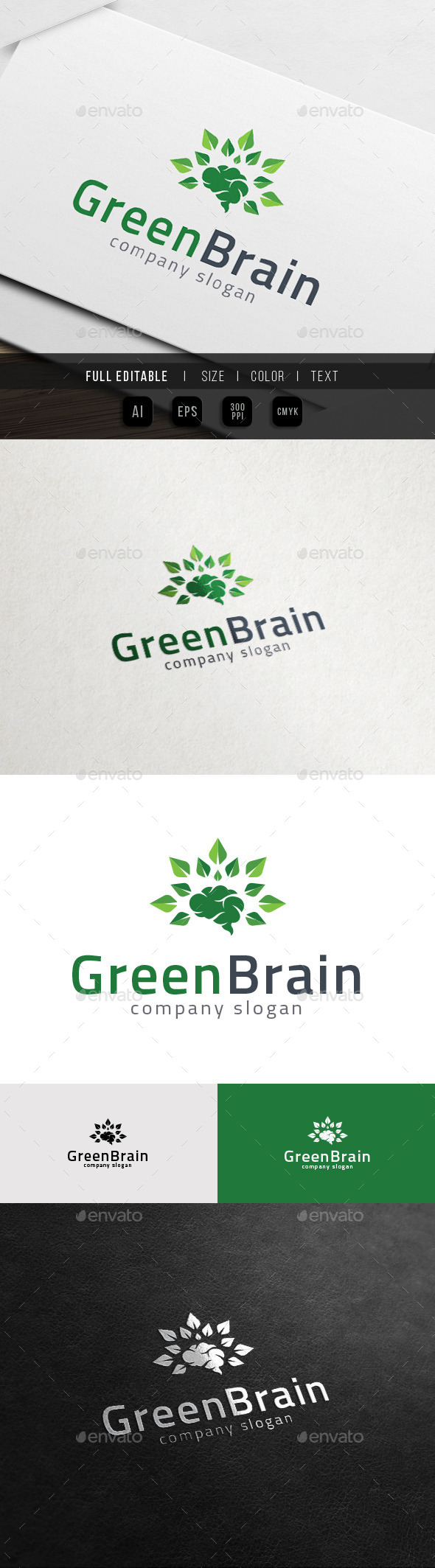 GraphicRiver Big Thinker Green Brain Nature Knowledge Logo 11764803 GraphicRiver Big Thinker Green Brain Nature Knowledge Logo 11764803