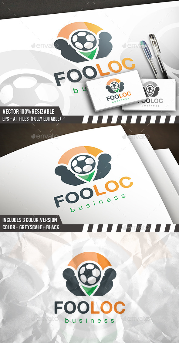 GraphicRiver Football Locator Logo 11764836 GraphicRiver Football Locator Logo 11764836