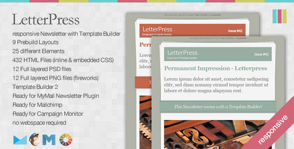 LetterPress - Responsive Newsletter with Template Builder