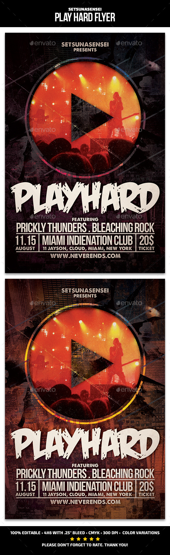 GraphicRiver Play Hard Flyer 11765668 GraphicRiver Play Hard Flyer 11765668