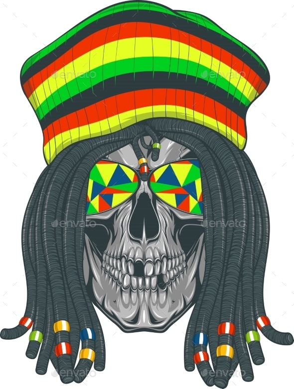GraphicRiver Skull Rastafarian 11765997 GraphicRiver Skull Rastafarian 11765997