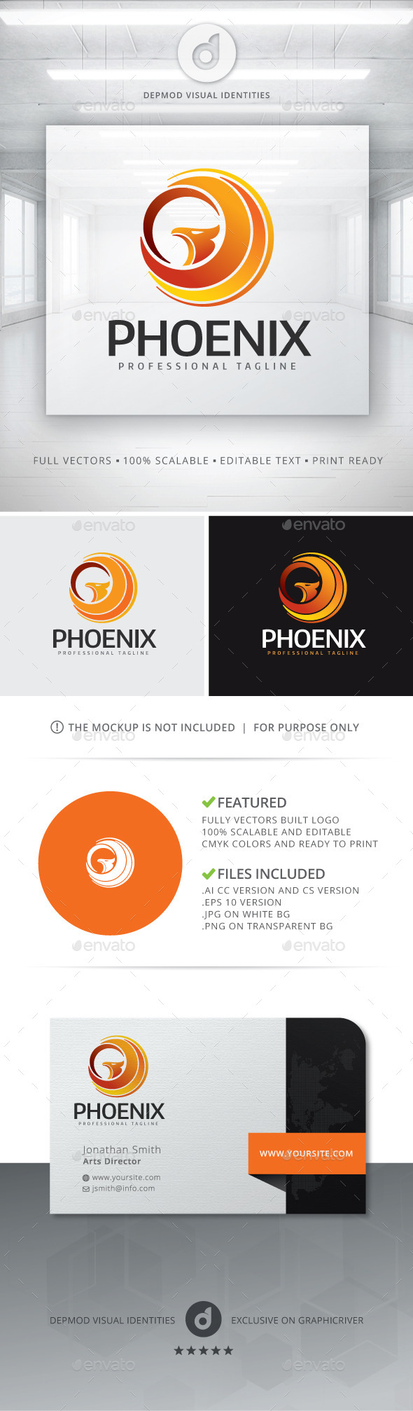 GraphicRiver Phoenix Logo 11767122 GraphicRiver Phoenix Logo 11767122