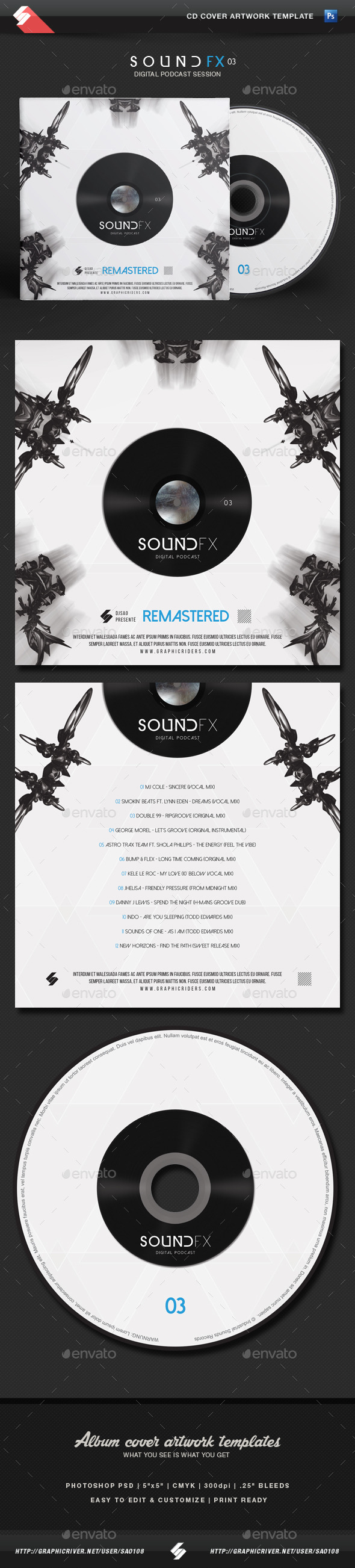 GraphicRiver Sound FX vol.3 CD Cover Artwork Template 11768360 GraphicRiver Sound FX vol.3 CD Cover Artwork Template 11768360